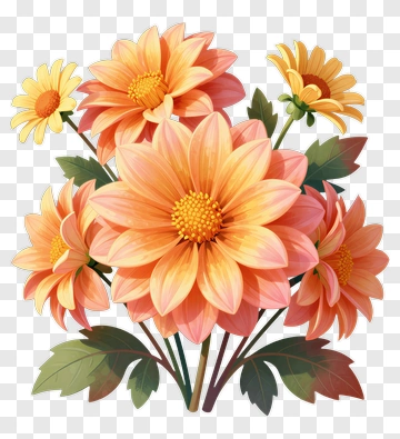 Colorful Flower Bouquet PNG