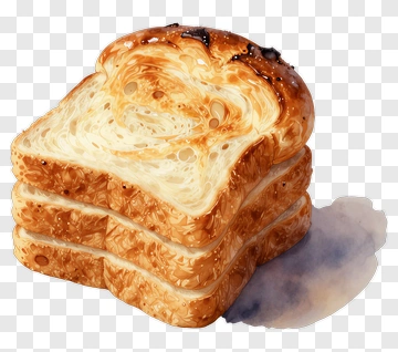 Stack Of Toasted Bread Slices PNG