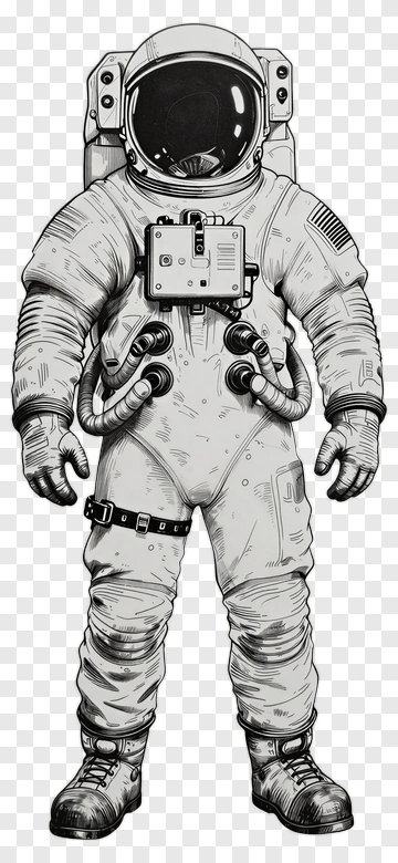 Astronaut In Space Suit PNG