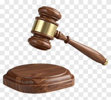 Wooden Gavel And Sound Block PNG
