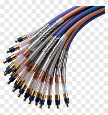 Colorful Electric Cables With Connectors PNG