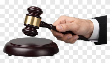 Judge's Gavel Being Struck PNG