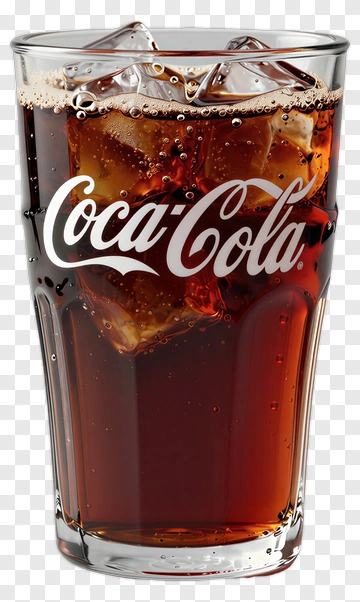 Coca-Cola Glass Filled With Ice PNG