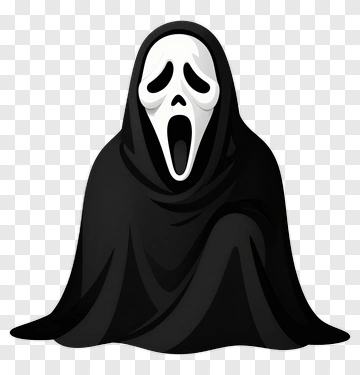 Cartoon Ghost Screaming PNG