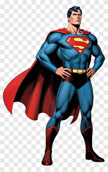 Superman Standing Heroically PNG