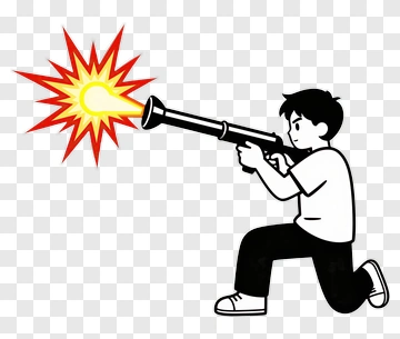 Child Shooting A Toy Gun PNG