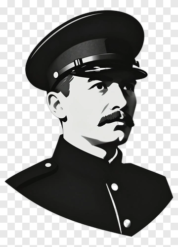 Vintage Police Officer Portrait PNG