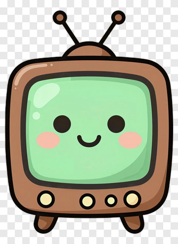Cute Cartoon Television With A Happy Face PNG