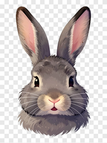 Cartoon Rabbit Face PNG