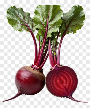 Beetroot With Green Leaves PNG