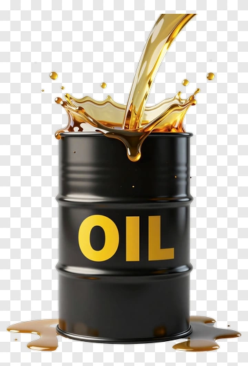 Oil Barrel With Splashing Liquid PNG