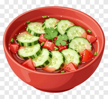 Fresh Cucumber And Tomato Salad PNG