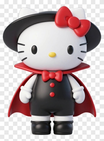 Hello Kitty Vampire Character PNG
