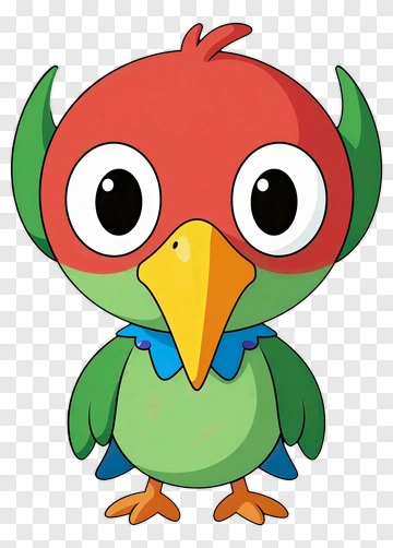 Cartoon Bird Character PNG
