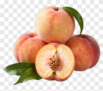 Fresh Peaches With A Sliced Peach PNG
