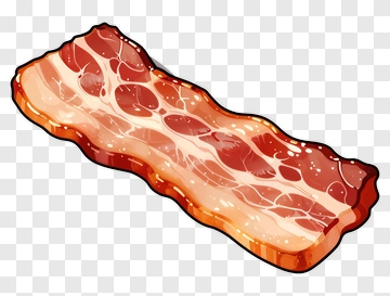 Cartoon Bacon Slice PNG