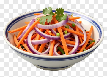 Vegetable Salad With Carrots And Onions PNG