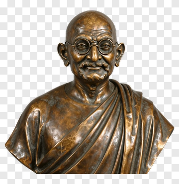 Bronze Bust Of Mahatma Gandhi PNG