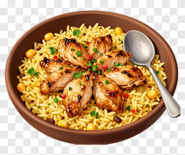 Delicious Chicken Rice Dish PNG