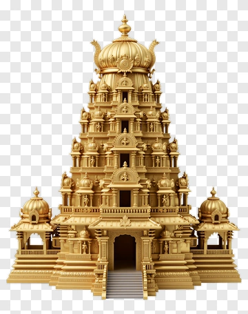 Golden Temple Structure PNG