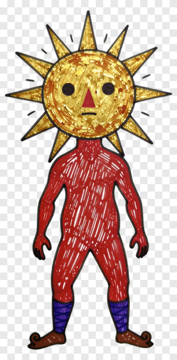 Cartoon Sun Character PNG