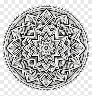 Intricate Geometric Mandala Design PNG