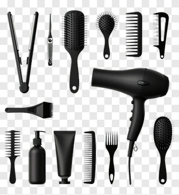 Hair Styling Tools And Accessories PNG