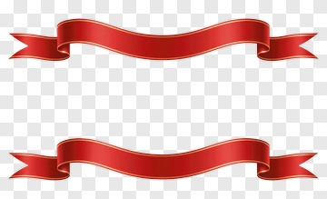 Red Decorative Ribbon Banner PNG