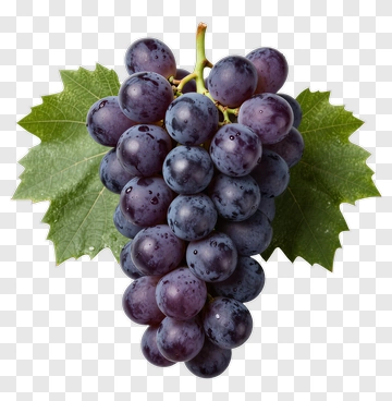 Bunch Of Grapes With Leaves PNG