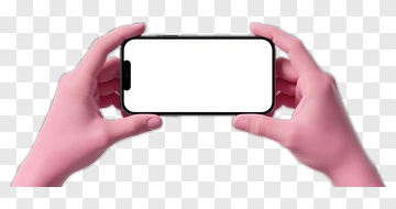 Hands Holding A Smartphone PNG