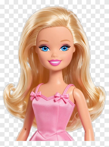 Fashion Doll With Blonde Hair And Blue Eyes PNG