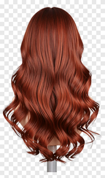 Long Wavy Red Hair PNG