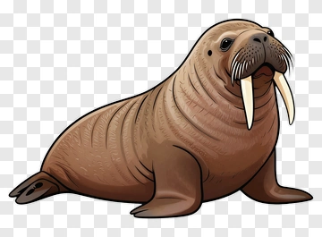 Cartoon Walrus PNG