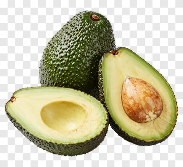 Avocado Halves With Whole Avocado PNG