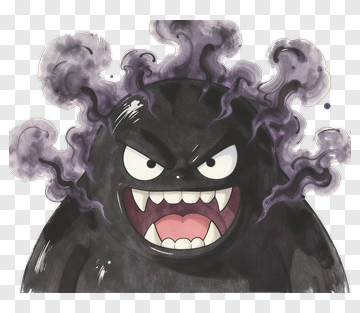 Cartoon Ghost With Smoke PNG