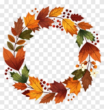 Autumn Leaf Wreath PNG