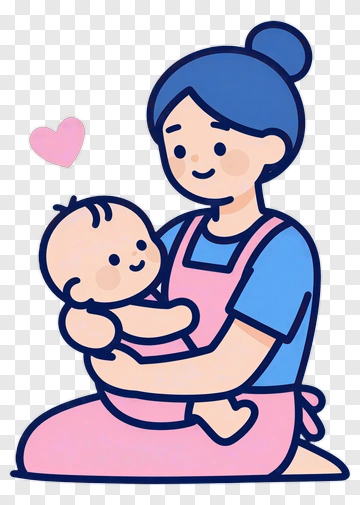 Happy Mother Holding A Baby PNG