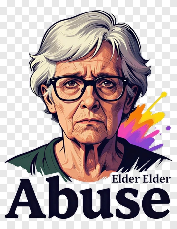 Elder Abuse Awareness Illustration PNG