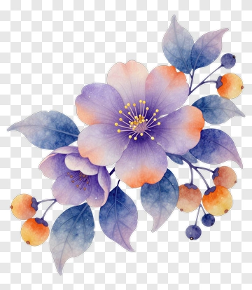 Watercolor Flower Bouquet PNG