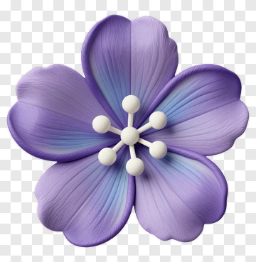 3D Purple Flower PNG