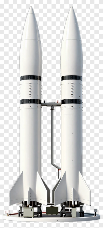 Rocket Launch Pad With Dual Rockets PNG