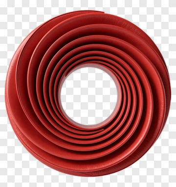 Red Circular Paper Coil PNG