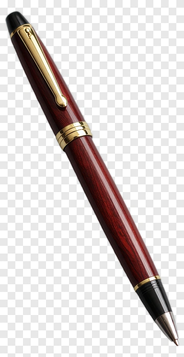 Elegant Fountain Pen With Gold Accents PNG
