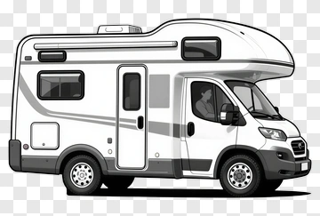 Camper Van Side View PNG