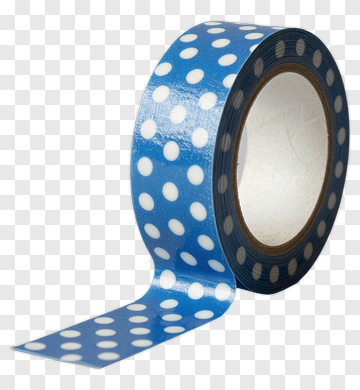 Blue Polka Dot Tape Roll PNG