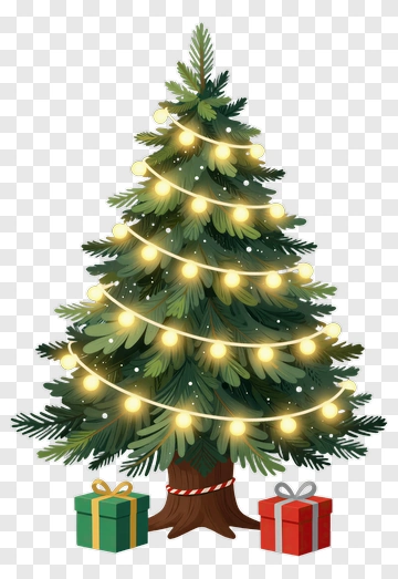 Christmas Tree With Presents PNG