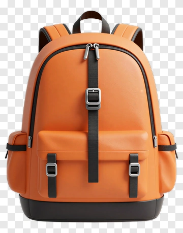 Orange Backpack PNG