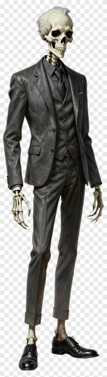 Skeleton In A Suit PNG