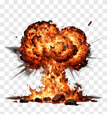 Explosion With Fire And Smoke PNG