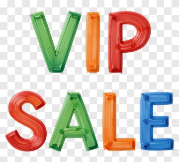Vip Sale Balloon Letters PNG